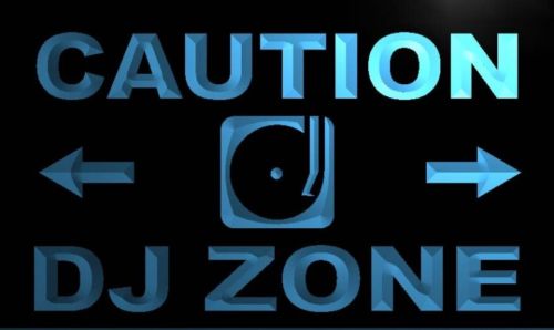Caution DJ Zone Neon Light Sign